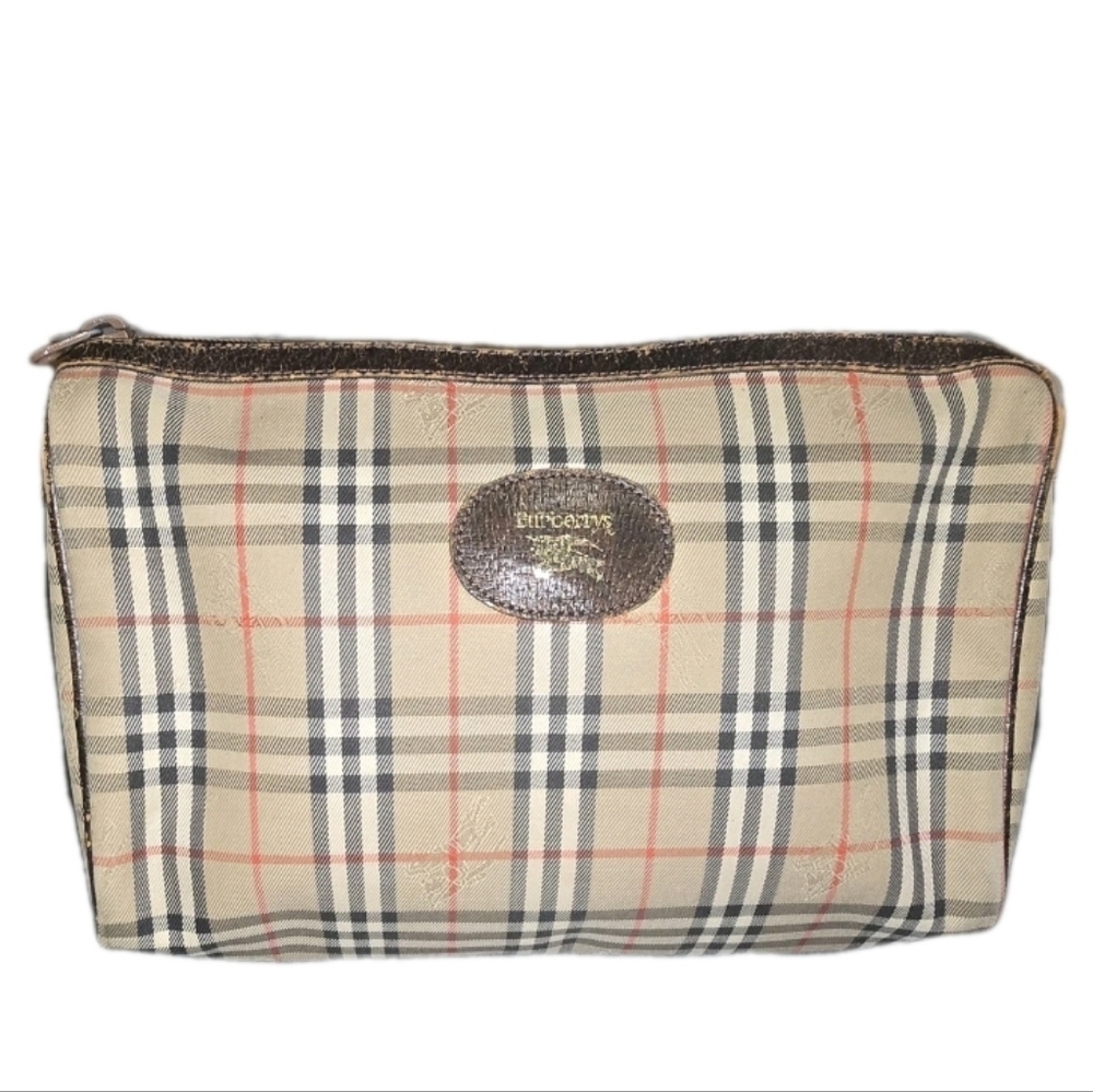 Vintage Burberry Plaid Toiletry Bag - Picture 1 of 6